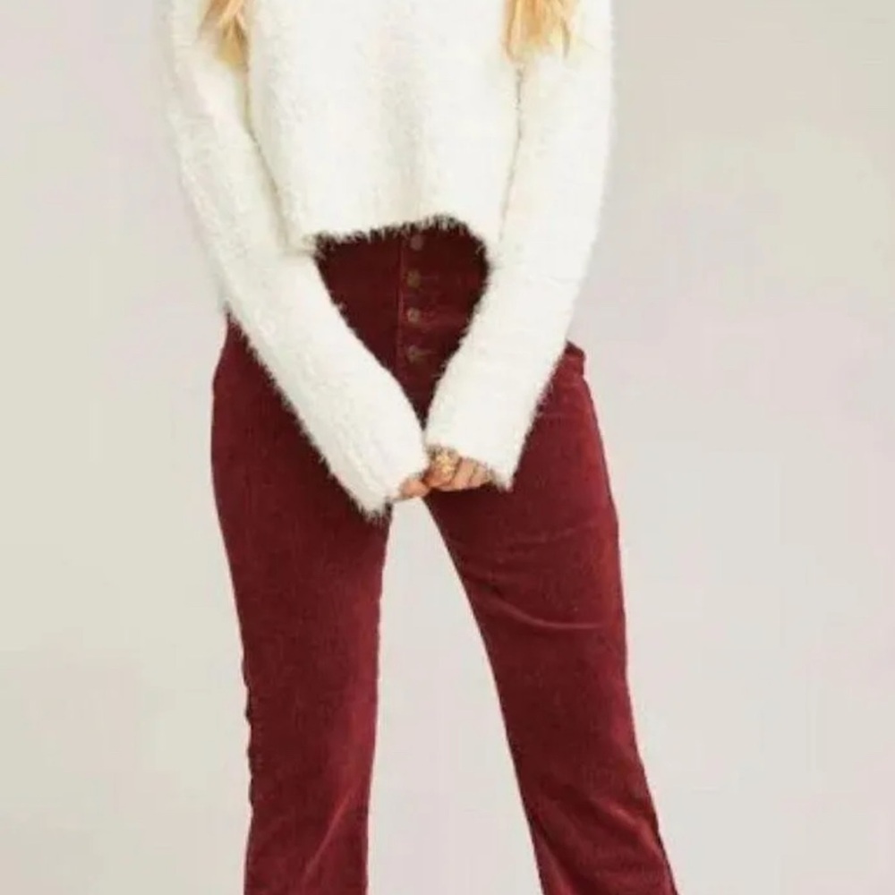 Show Me Your Mumu Cozy Cropped Varsity Sweater knubby Knit